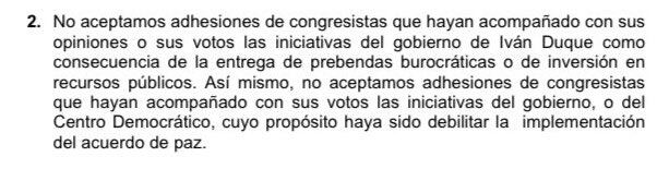 Punto dos del acuerdo de la Centro Esperanza.