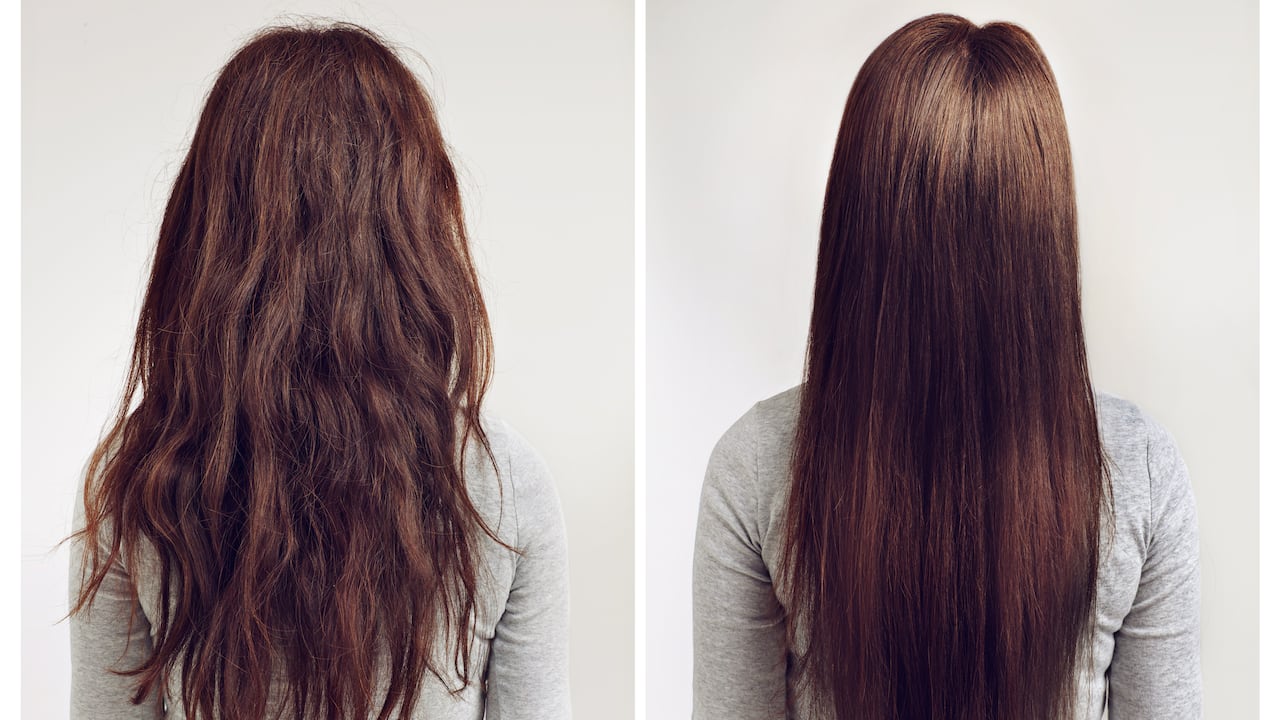 El cabello liso se puede lograr con ingredientes naturales.