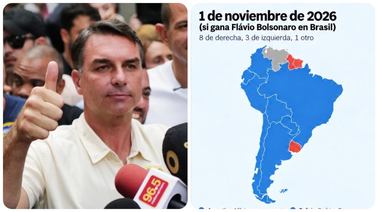 Flávio Bolsonaro y un potencial mapa de Sudamérica
