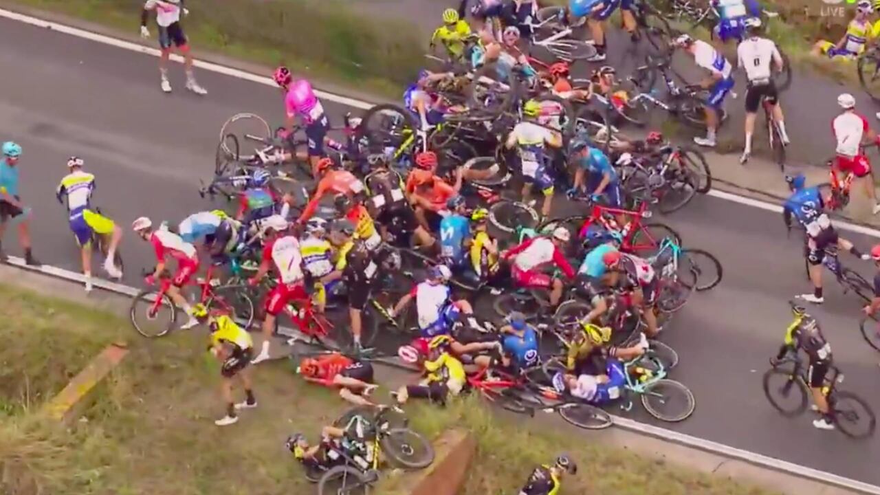 Caída en el BinckBank Tour