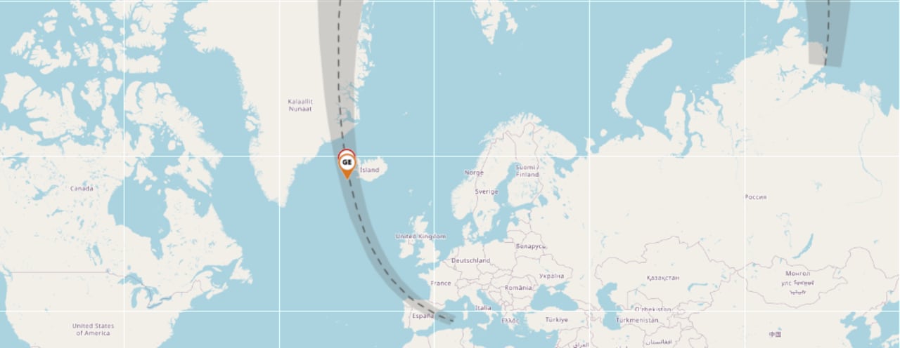 Espacios geográficos con visibilidad del eclipse de 2026.