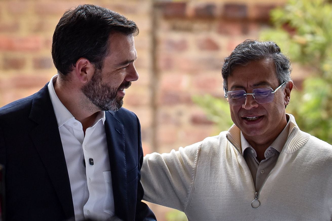 Presidente Gustavo Petro, el alcalde de Bogotá Carlos Fernando Galán