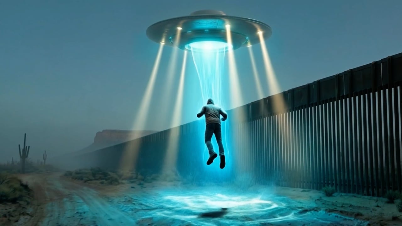 La publicación compartida por la Casa Blanca utilizó una estética inspirada en extraterrestres para representar a los migrantes indocumentados.