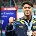 El gimnasta colombiano Ángel Barajas, medallista de plata en los Juegos Olímpicos de París 2024.