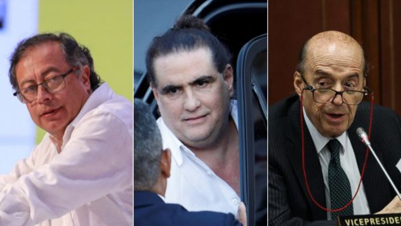 Gustavo Petro, Álex Saab y Álvaro Leyva.