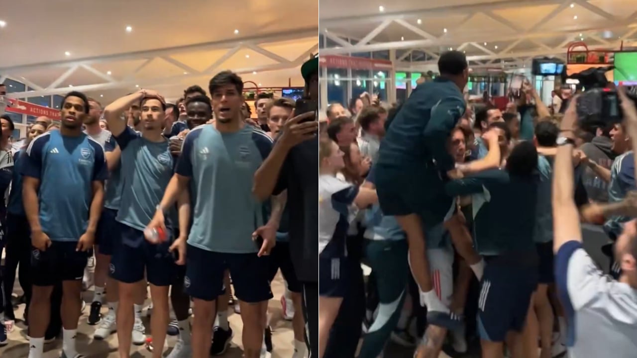 Arsenal celebró la conquista de la Premier League 2025/2026, tras el empate de Manchester City