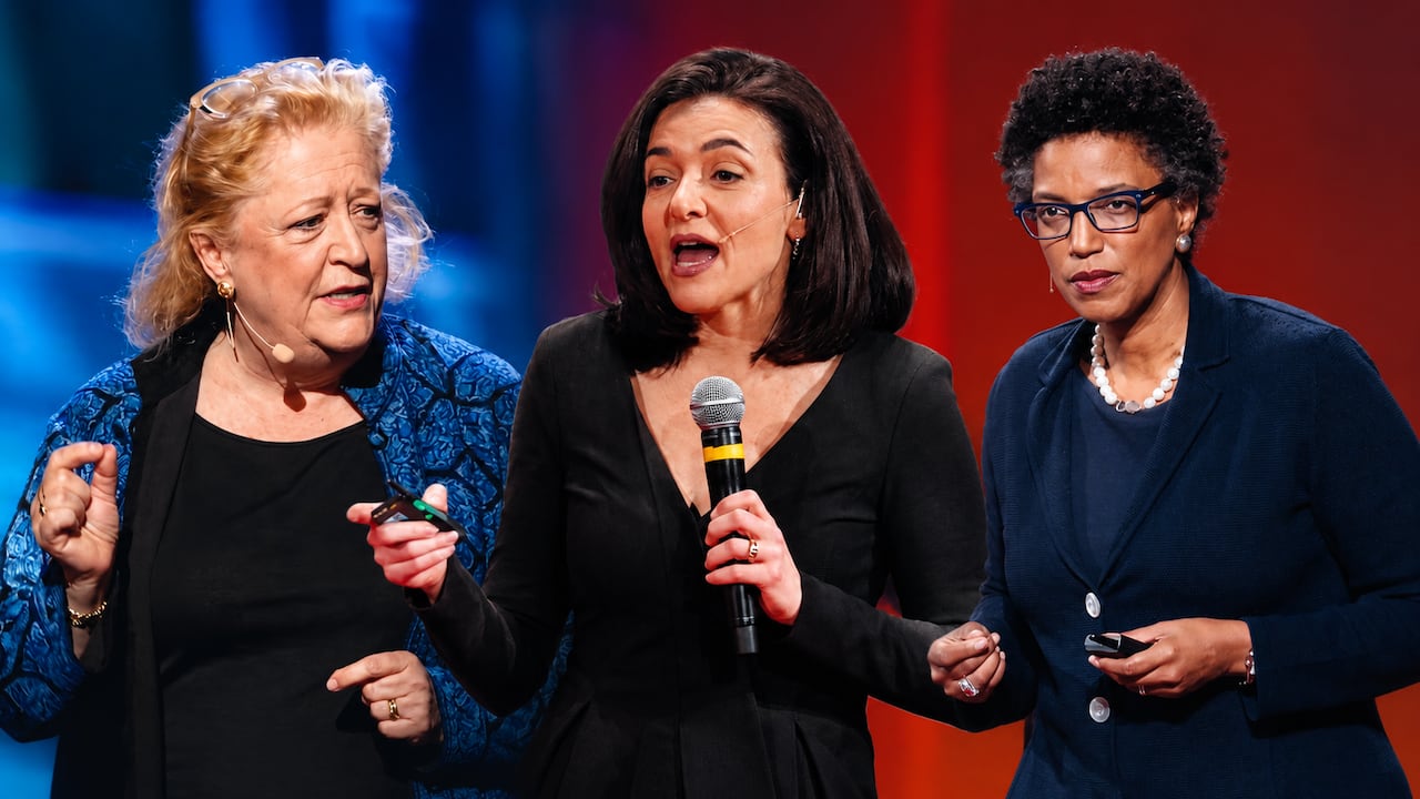 Margaret Heffernan, Sheryl Sandberg y Linda Hill.