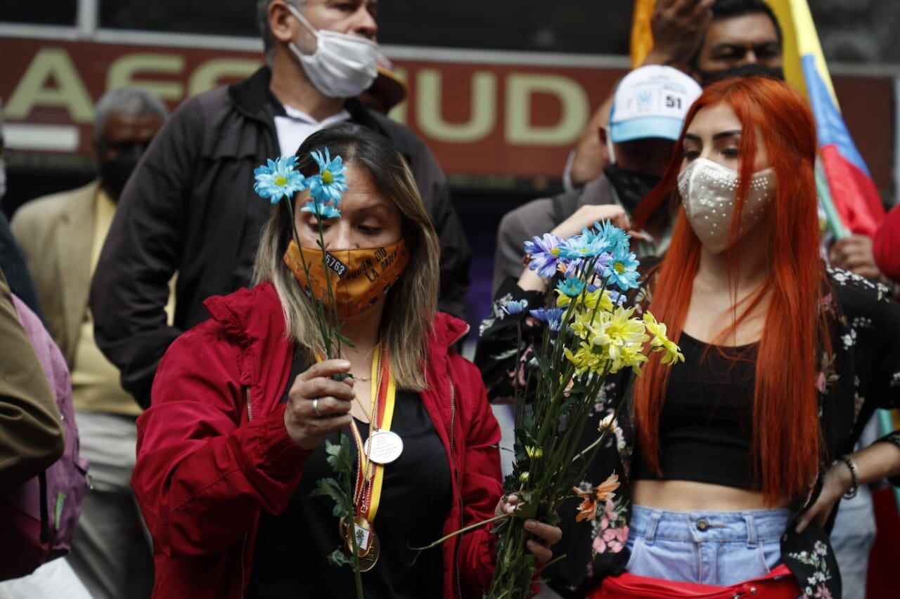 Homenaje a Dylan Cruz tras un año de su muerte, avenida 19 cra 4