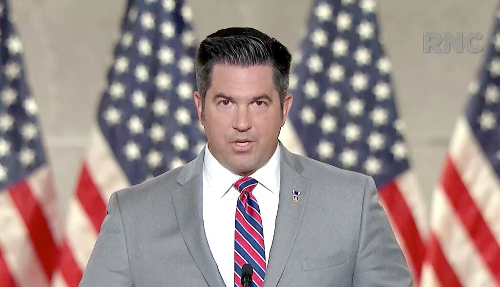 CHARLOTTE, NC - AUGUST 24: (EDITORIAL USE ONLY) In this screenshot from the RNC’s livestream of the 2020 Republican National Convention, Pennsylvania congressional nominee Sean Parnell addresses the virtual convention on August 24, 2020.  The convention is being held virtually due to the coronavirus pandemic but will include speeches from various locations including Charlotte, North Carolina and Washington, DC. (Photo Courtesy of the Committee on Arrangements for the 2020 Republican National Committee via Getty Images)