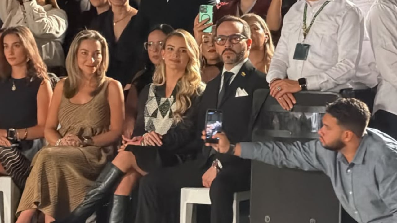 Abelardo De La Espriella y su esposa, Ana Lucía Pineda, en Colombiamoda.