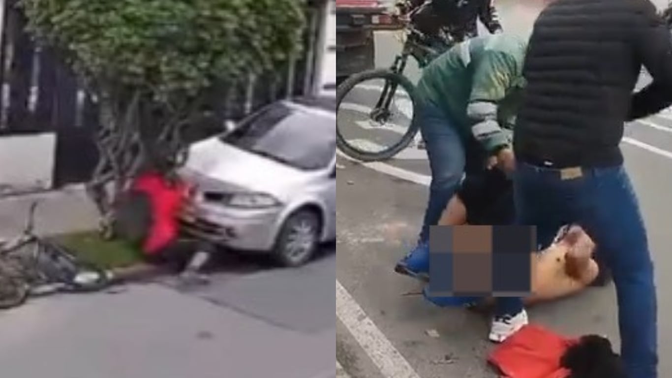 Según testigos, el sujeto fue golpeado, insultado y despojado de toda su ropa, quedando completamente desnudo.