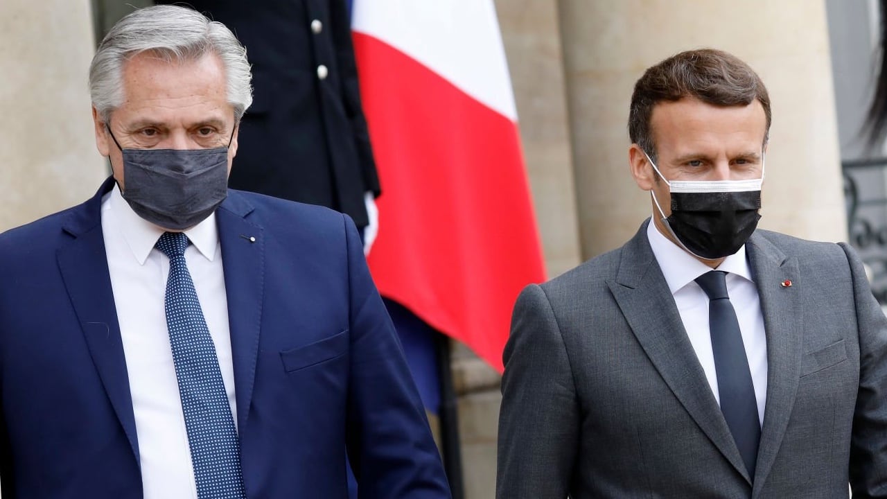 Alberto Fernández, presidente de Argentina, le mandó un mensaje a su homólogo de Francia.