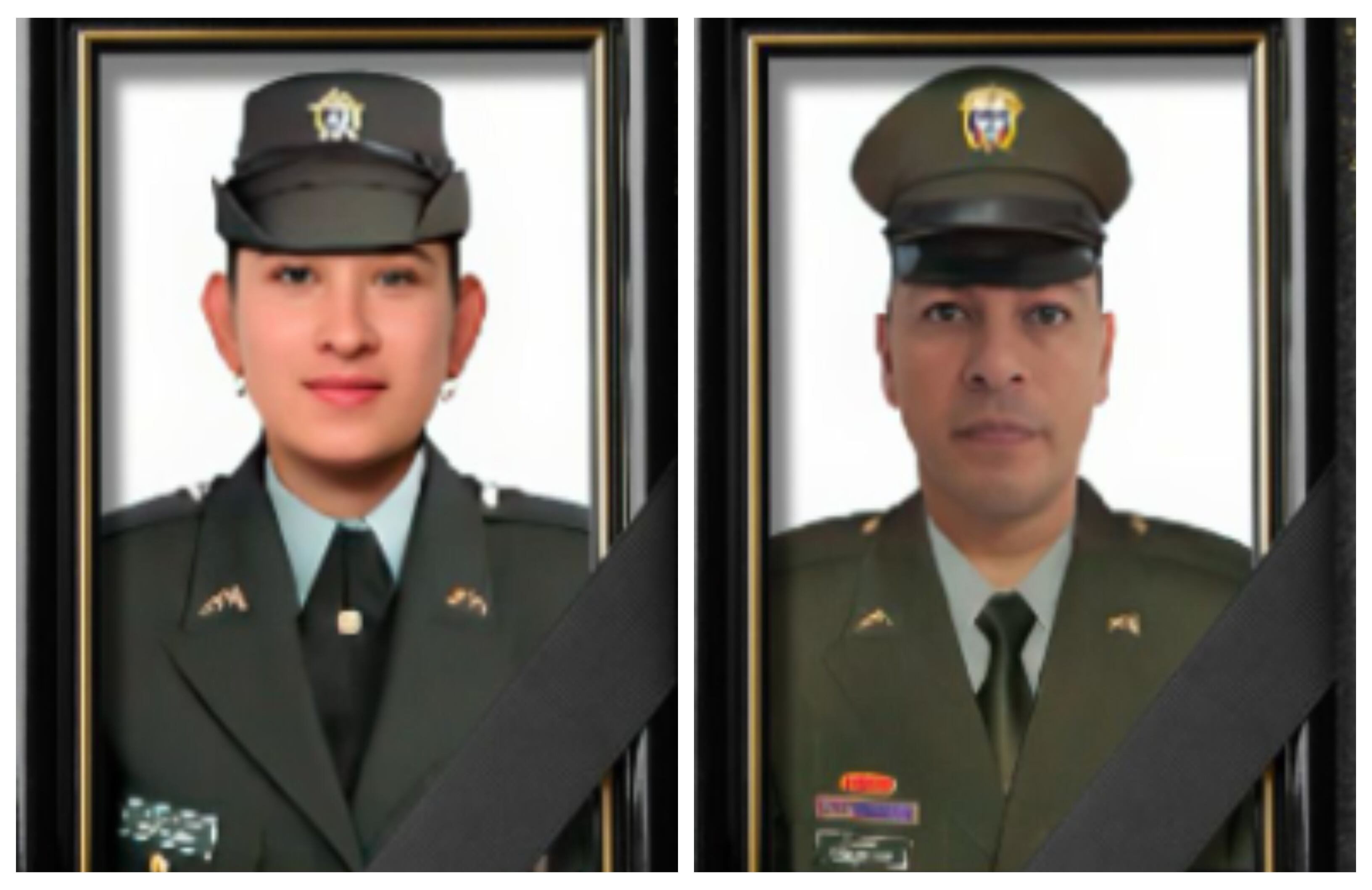 Belén Karina Durán Ortiz y Edwin Agustín Feria Mercado, policías asesinados en Simití, Bolívar.
