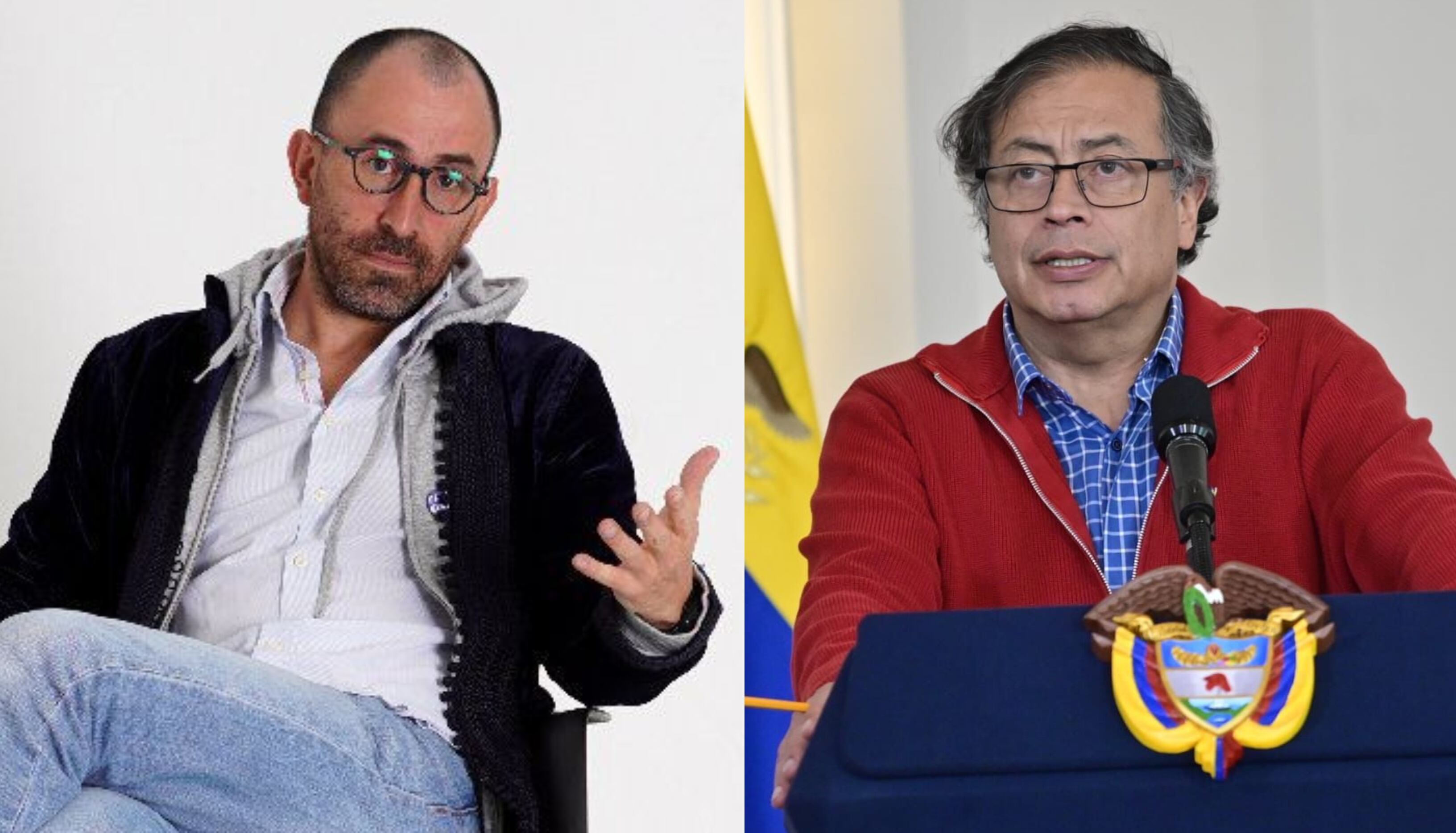 Diego Santos y el presidente Gustavo Petro.