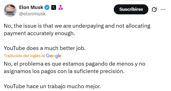 Una intervención directa de Elon Musk dejó en evidencia errores en la asignación de pagos dentro de la red social.