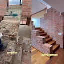 Imágenes de la demolición de las escaleras de Salmona en un apartamento.