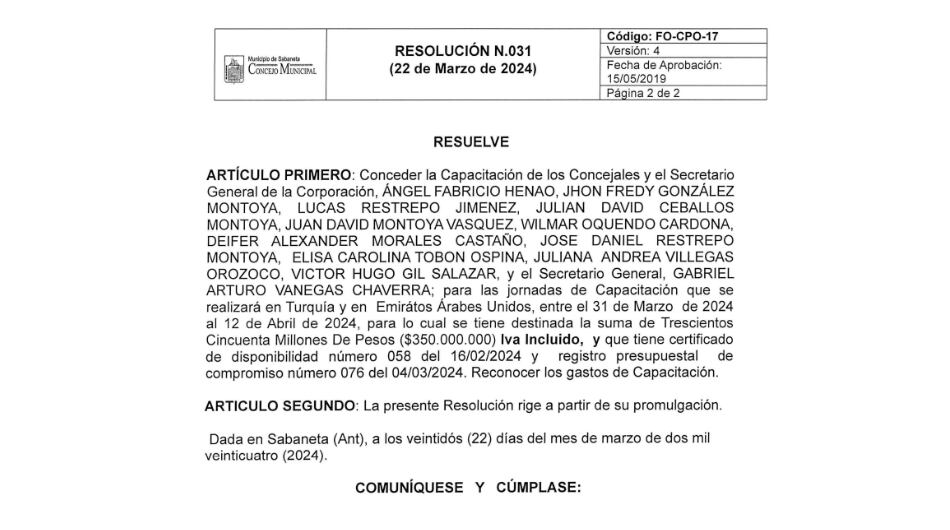 Viaje de concejales a Dubái y Turquía.