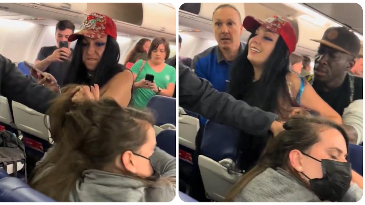 La mujer sujetó del cabello a otra persona por algunos minutos.