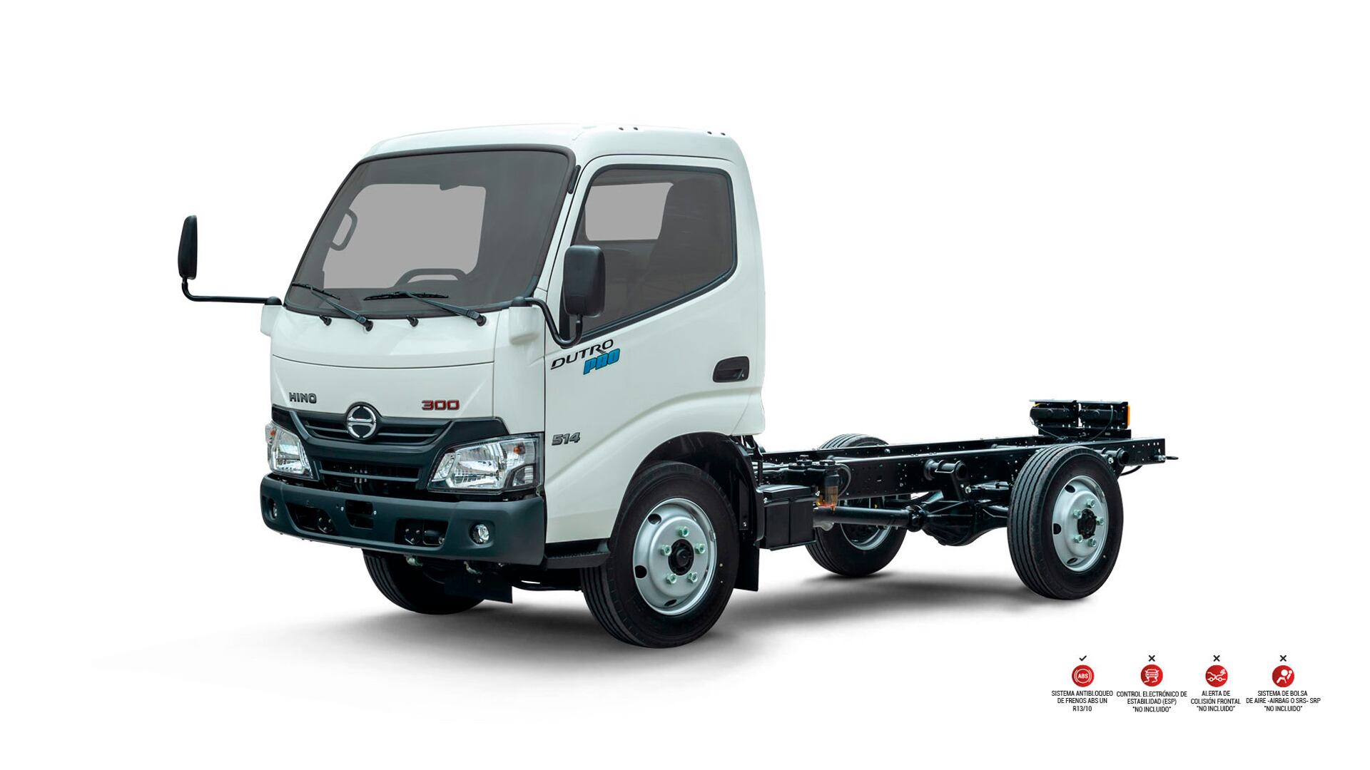 Modelo: Dutro Pro / Torque: 40 kgm @ 1400 rpm/ Capacidad de carga bruta: 2.540 kg / Distancia entre ejes: 2.800 mm.