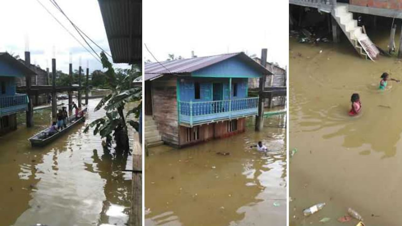 Imágenes de la inundación en Timbiquí (Cauca).