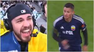 Juan Guarnizo (izquierda), reconocido streamer, celebrando el golazo de Angellot Caro (derecha) en la final de la Kings World Cup.