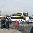 Imagen de uno de los bloqueos que se registra este martes en Bogotá.