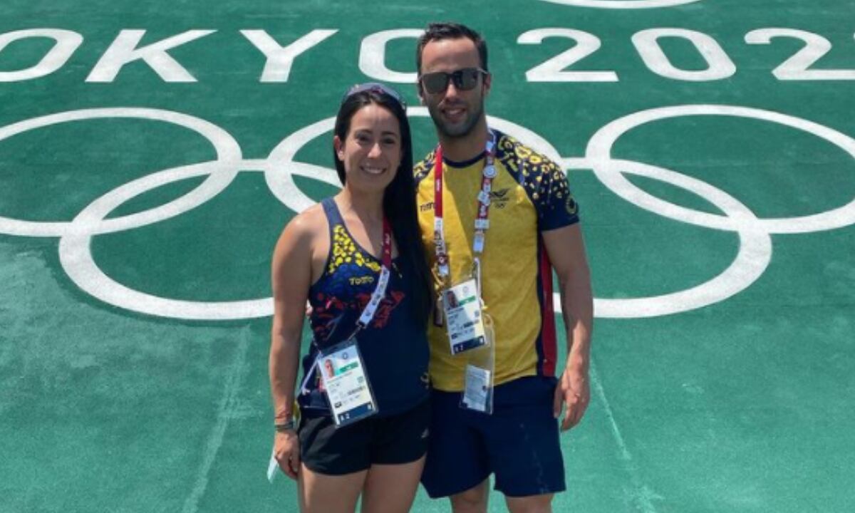 Mariana Pajón y Vincent Pelluard en Tokio 2020. Foto: Instagram oficial de Vincent Pelluard - vincentpelluard