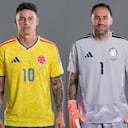 James Rodríguez, David Ospina y Juan Fernando Quintero.