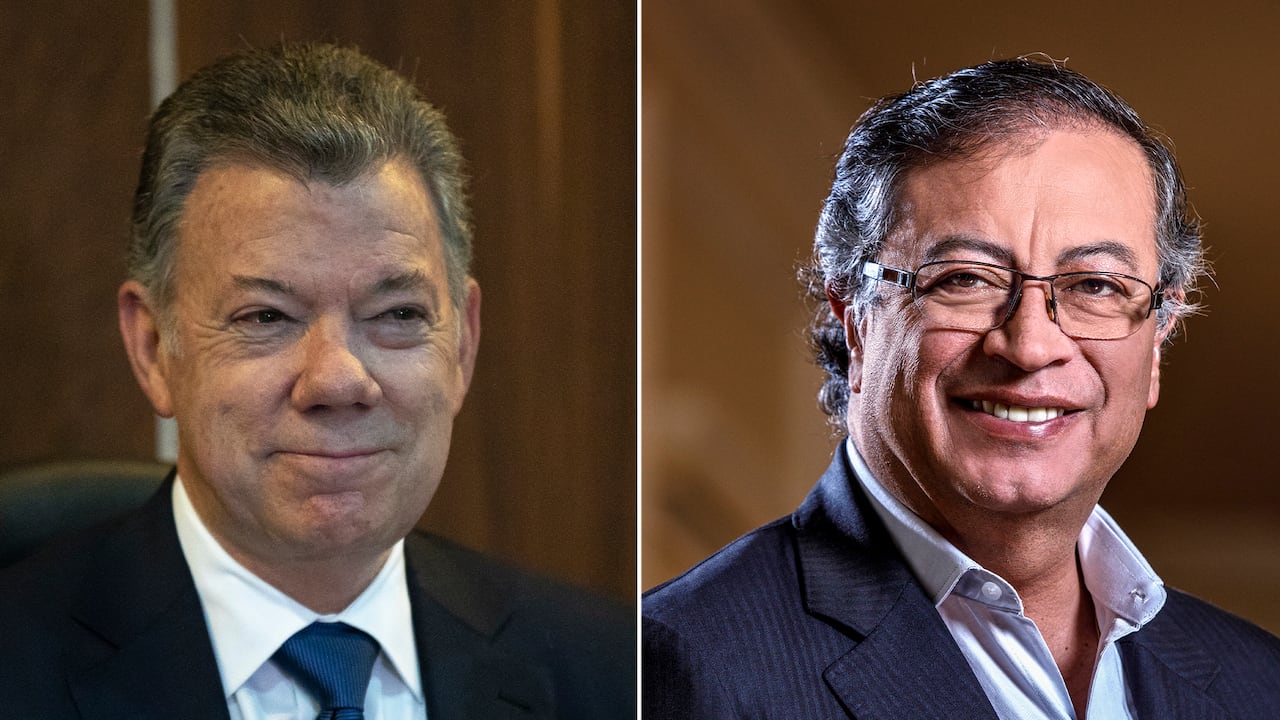 Juan Manuel Santos y Gustavo Petro