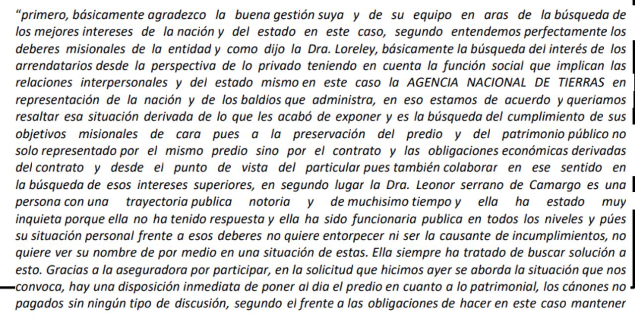 Leonor Serrano, Islas del Rosario
