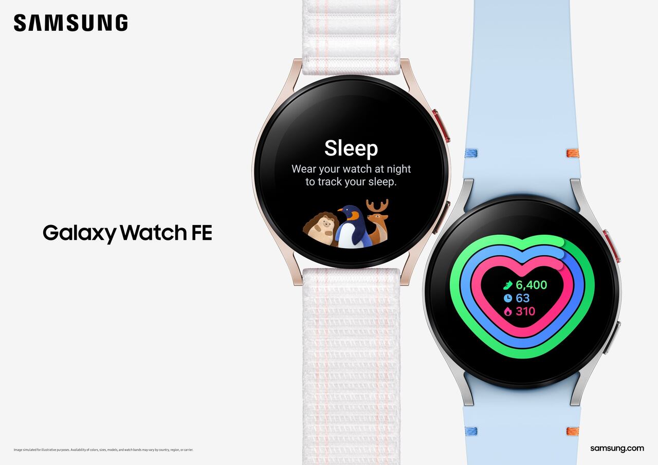 Samsung Galaxy Watch FE equipa sensor BioActive para funciones de monitorización de salud y certificación IP68