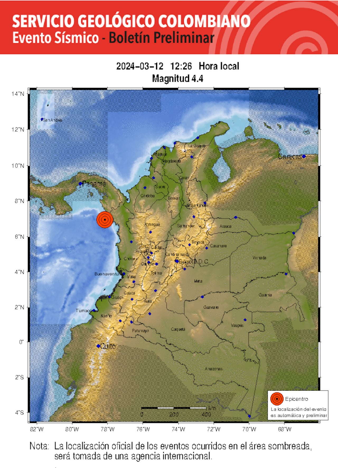 Fuerte temblor en Panamá