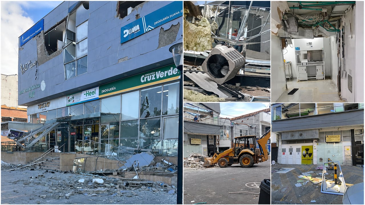 Así quedaron las instalaciones de la empresa Gamanuclear en el Eje Cafetero tras el terremoto del 10 de agosto.