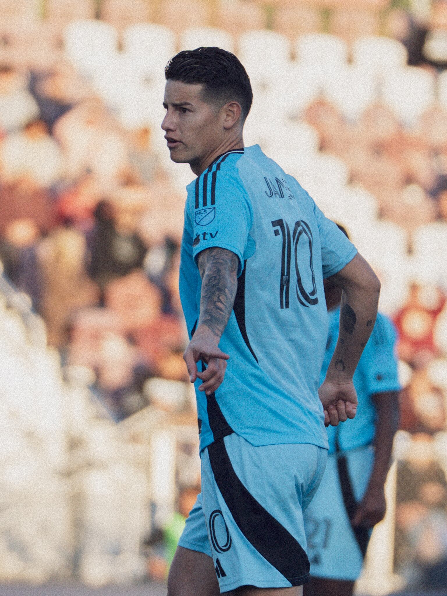 James Rodríguez durante el partido de la US Open Cup.