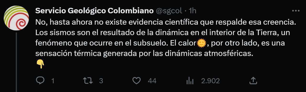 SGC - Sismos de Calor