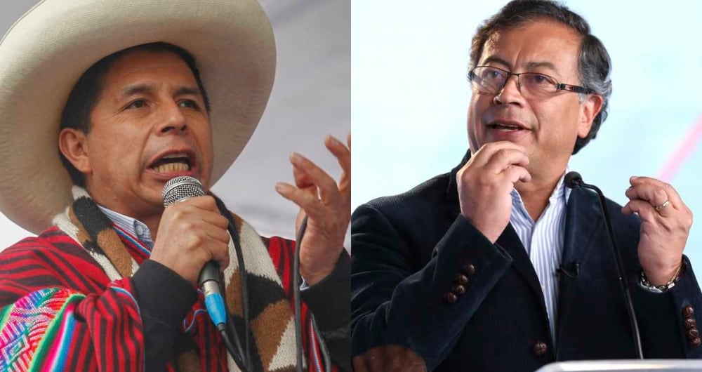 Pedro Castillo y Gustavo Petro