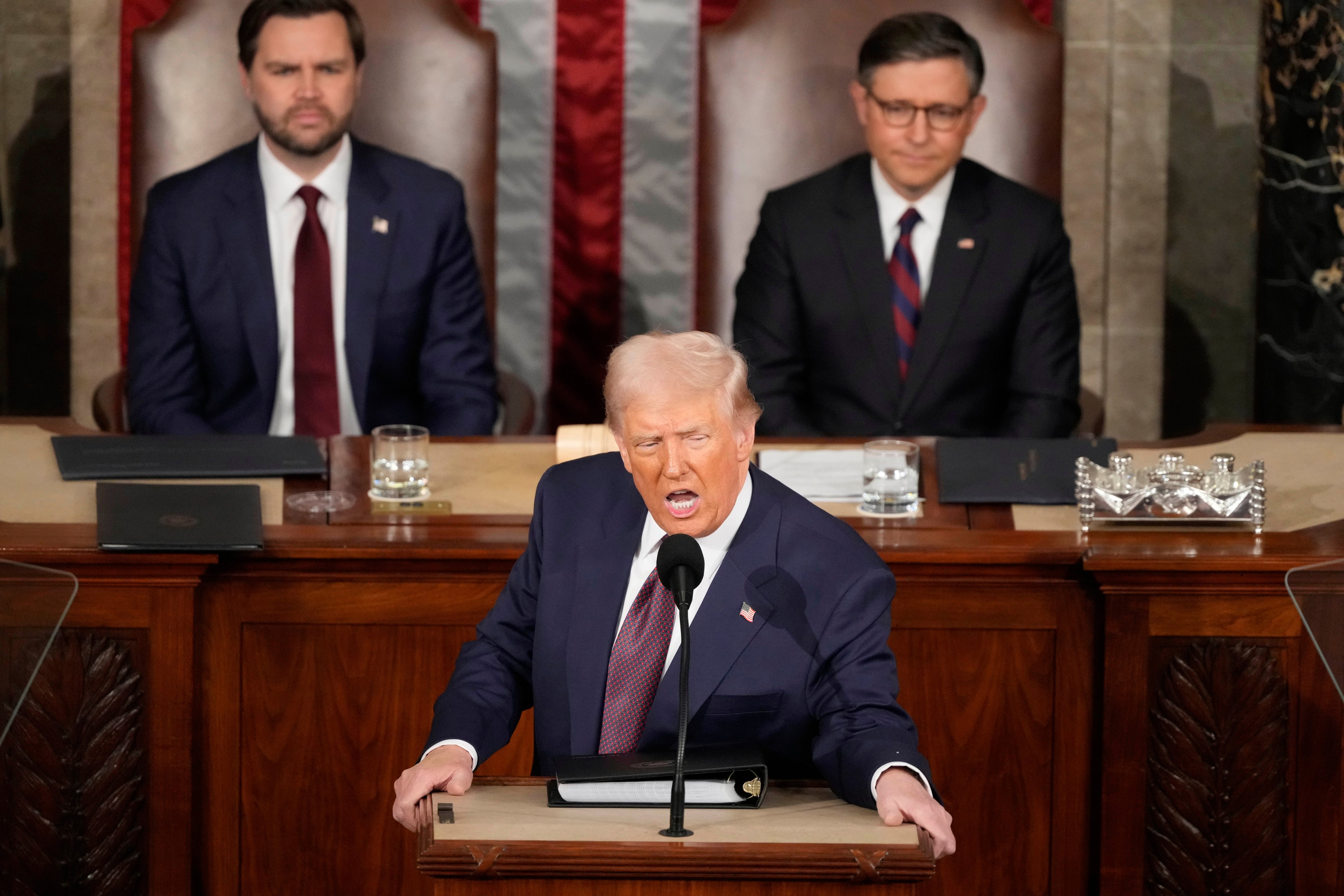 Donald Trump da su discurso de la Unión ante el Congreso de Estados Unidos