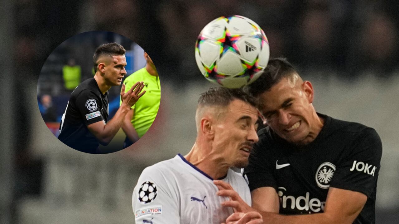 Rafael Santos Borré en duelo por Champions League.