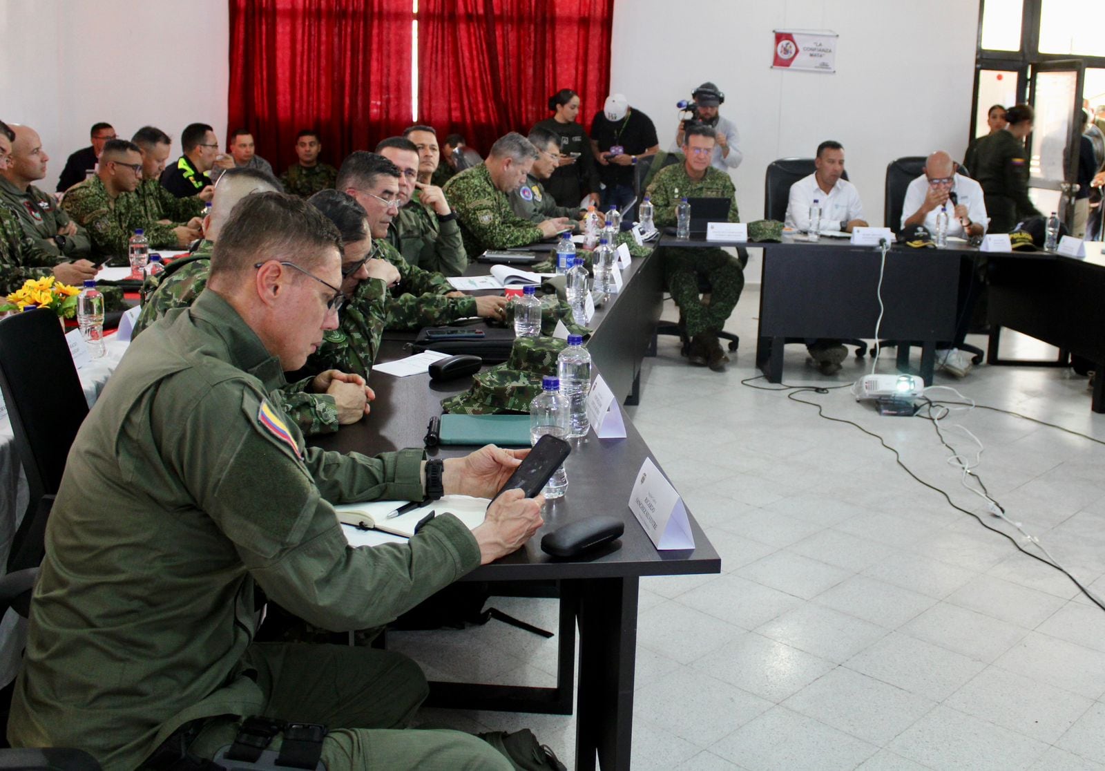 El ministro de Defensa, Pedro Sánchez, lideró consejo de seguridad en Villa Garzón, Putumayo.