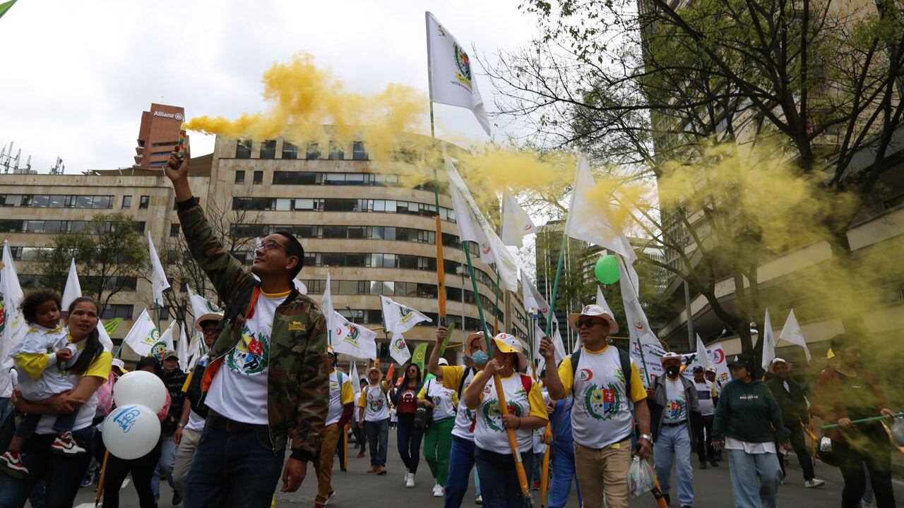 Marchas primero de mayo en Bogotá.