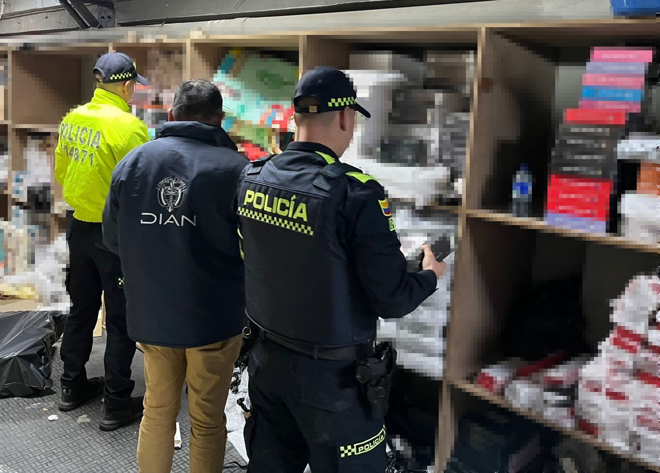 Operativo contra el contrabando en Bogotá.