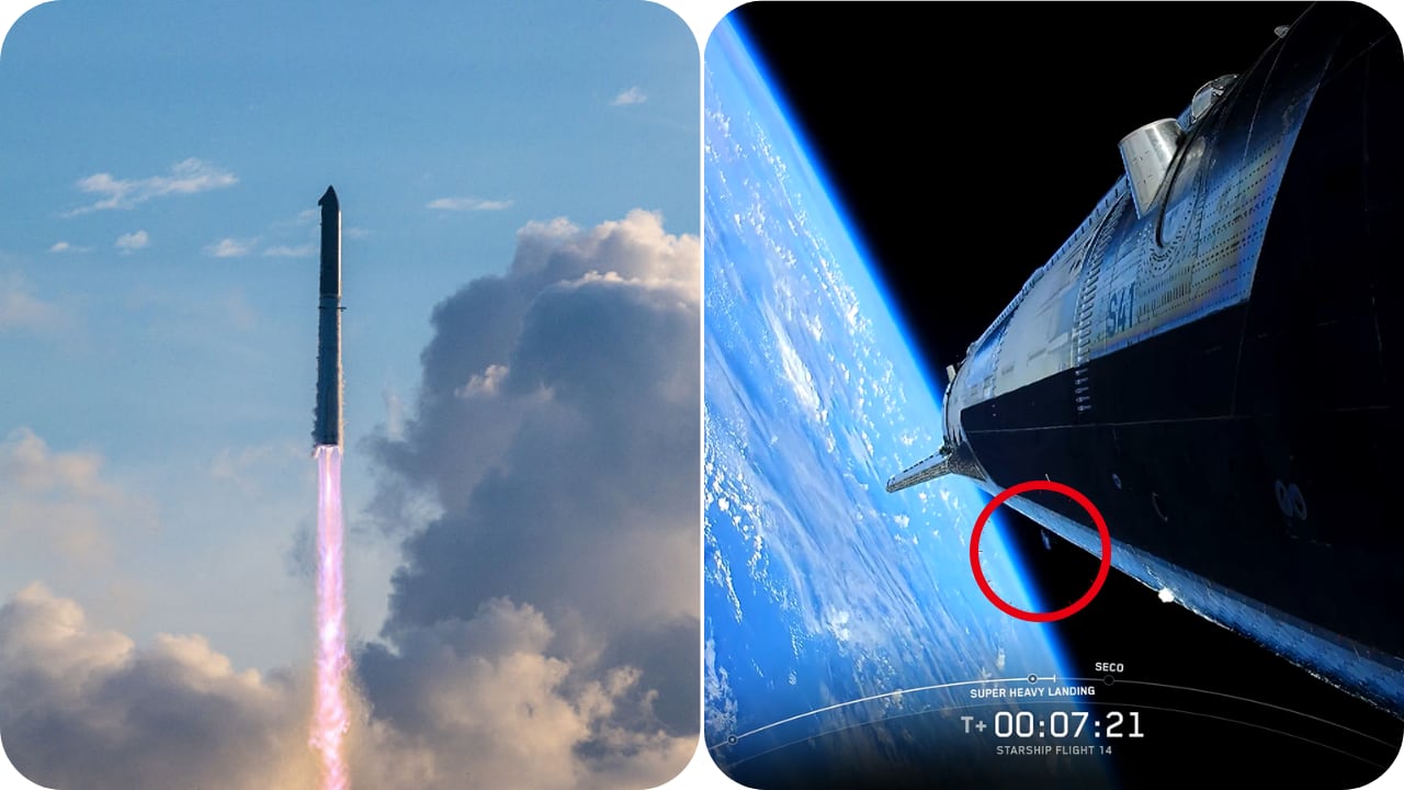 Las imágenes del lanzamiento del Starship mostraron una figura azulada que generó dudas entre espectadores.