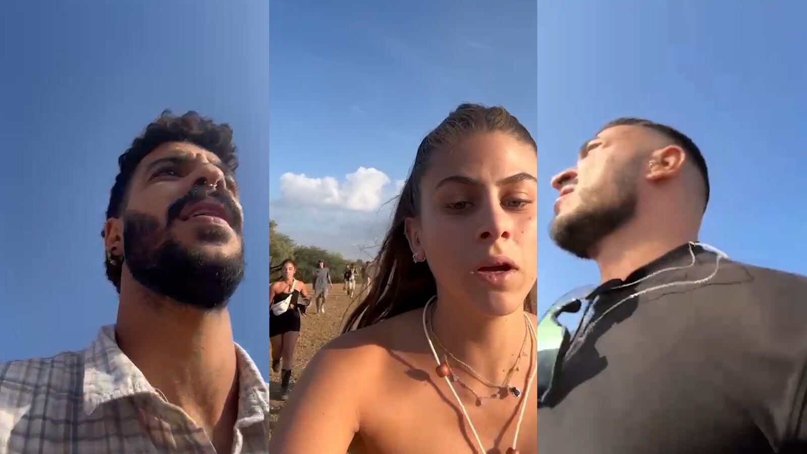 Jóvenes israelíes documentaron con sus celulares los sucesos ocurridos durante el festival de música electrónica en Israel el pasado 7 de octubre del año 2023.