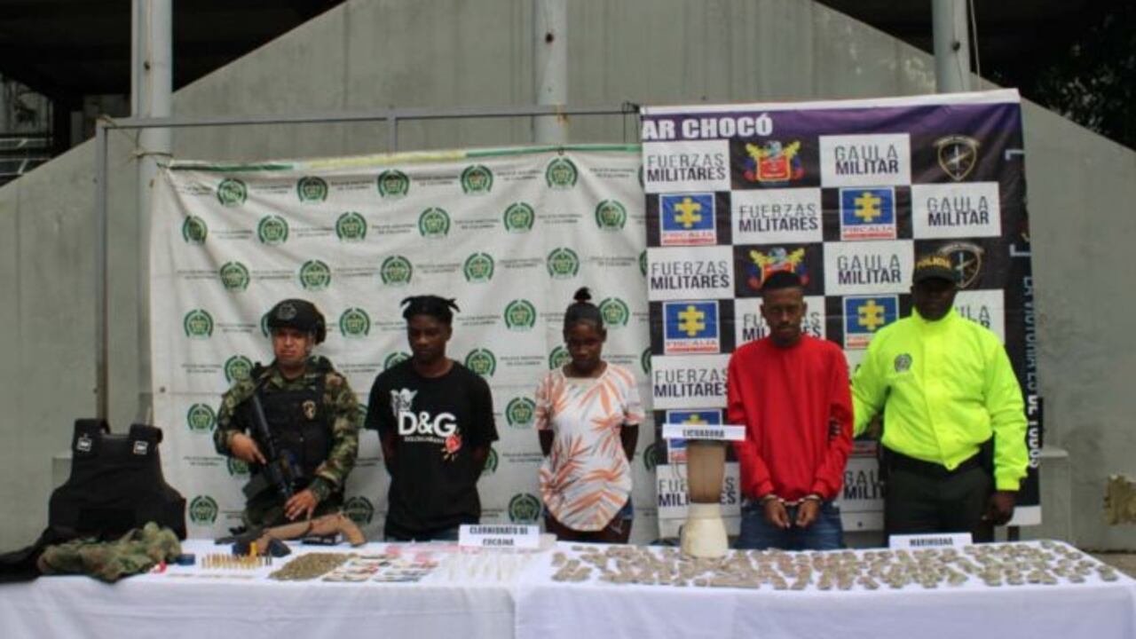 Vannessa Alexandra Moreno Londoño, Yuri Alexander Rodríguez Torres y Jhon Enrique Palacios, presuntos integrantes de Los Rapados