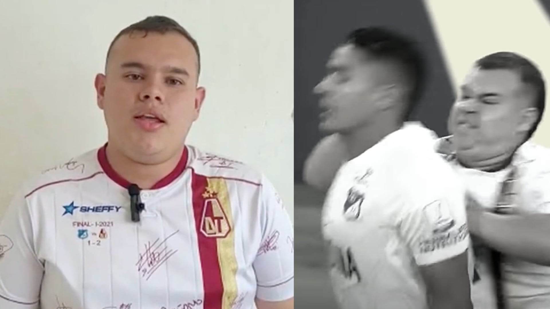 “No pueden dañar mi imagen”: Hincha del Tolima que agredió a Daniel Cataño se queja en medios