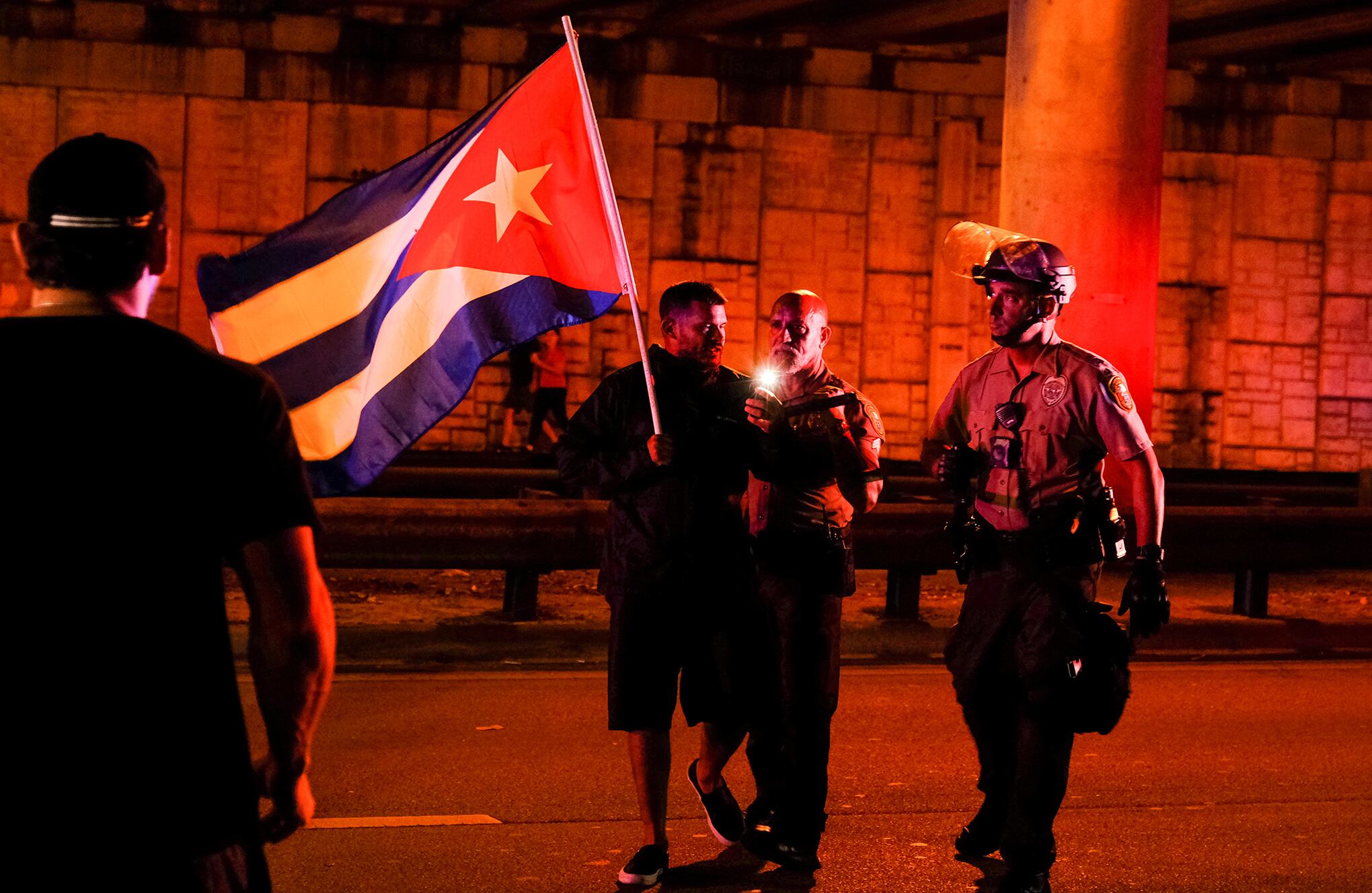 Protestas de cubanos en USA