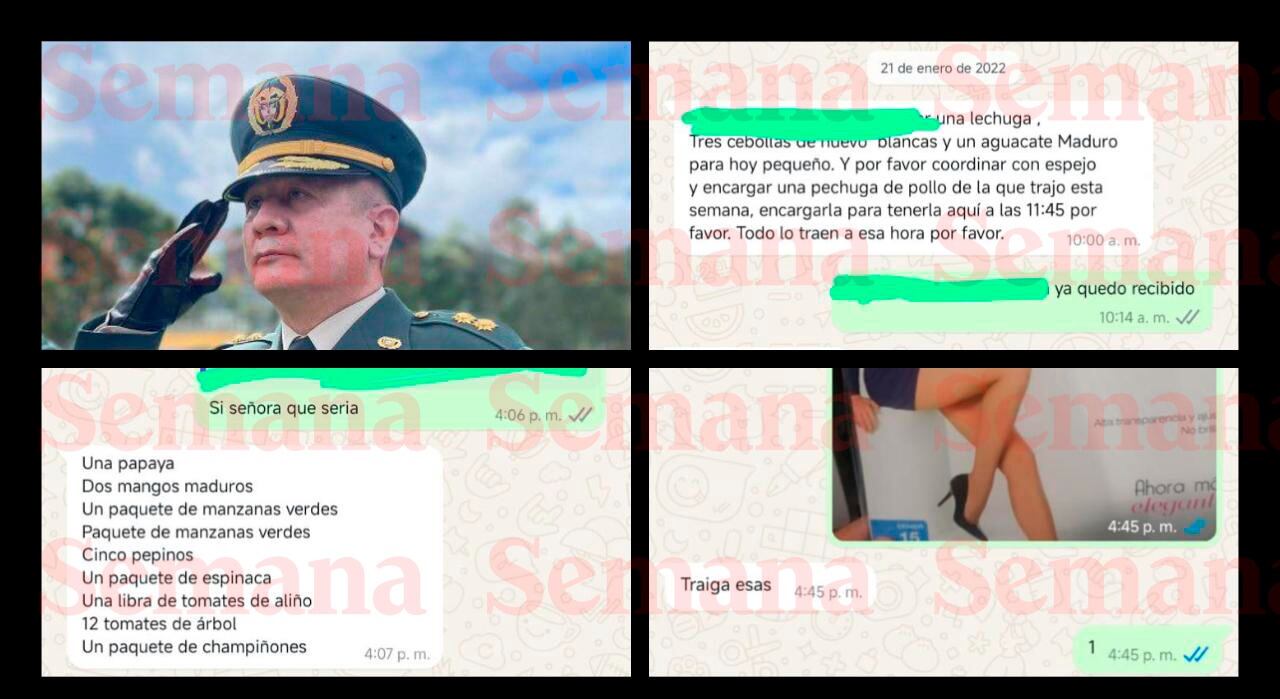 Chats de los presuntos abusos de poder contra militares en el caso del nuevo inspector del Ejército, el general Olveiro Pérez.