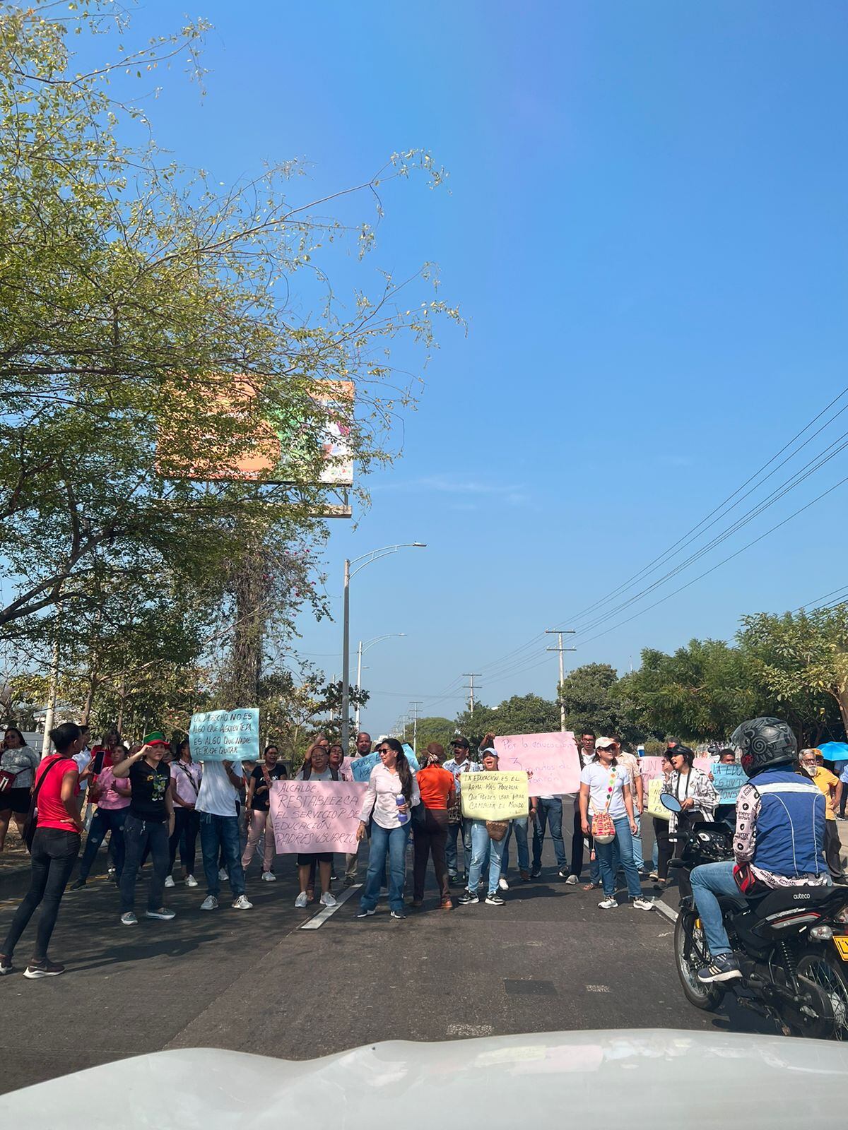 Protestas de docentes en Cartagena