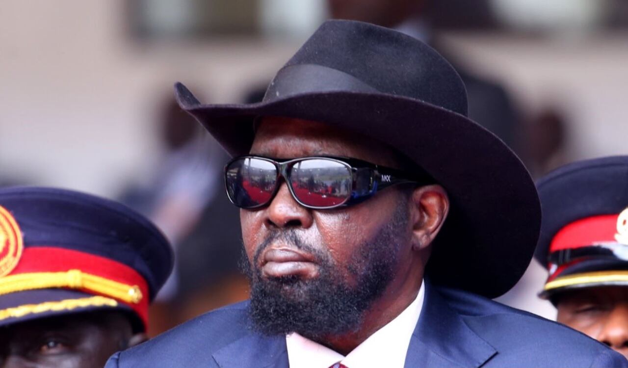 Salva Kiir, presidente de Sudán del Sur, fue el mandatario grabado por la prensa