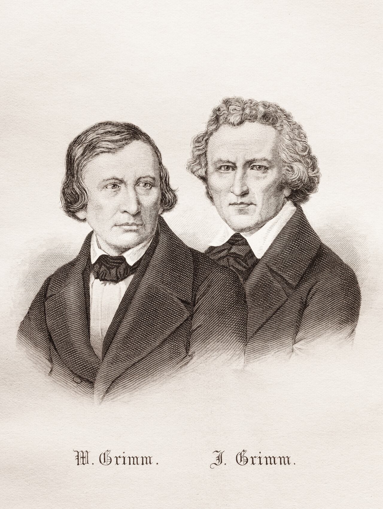 Wilhelm Grimm y Jacob Grimm, los famosos hermanos Grimm